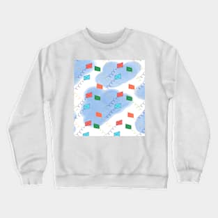 Kites Sky Doodles Crewneck Sweatshirt